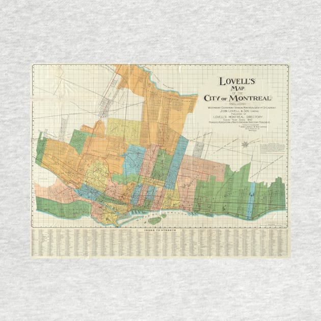 Vintage Map of Montreal (1920) by Bravuramedia